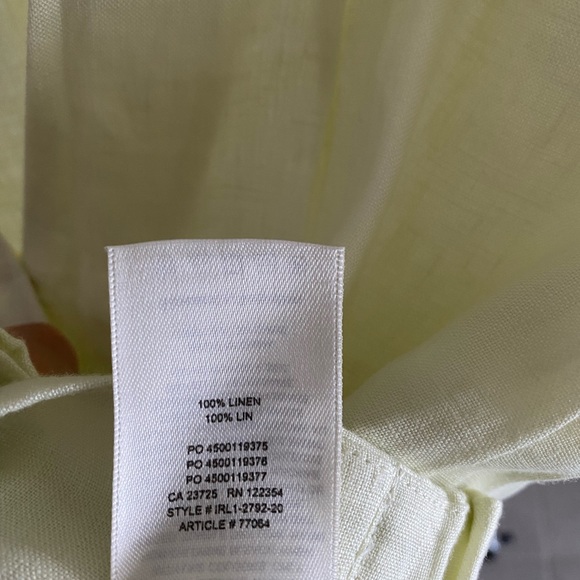 Yellow Linen Babaton Wrap Shirt - Picture 5 of 5